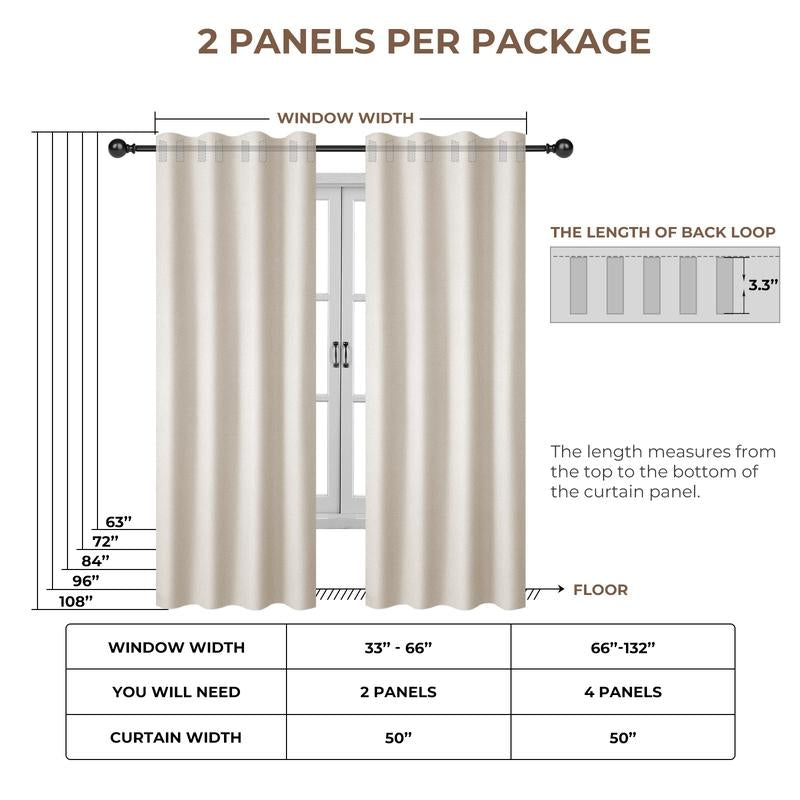 Oeko-Tex Linen Blackout Curtains (2 P Sets)